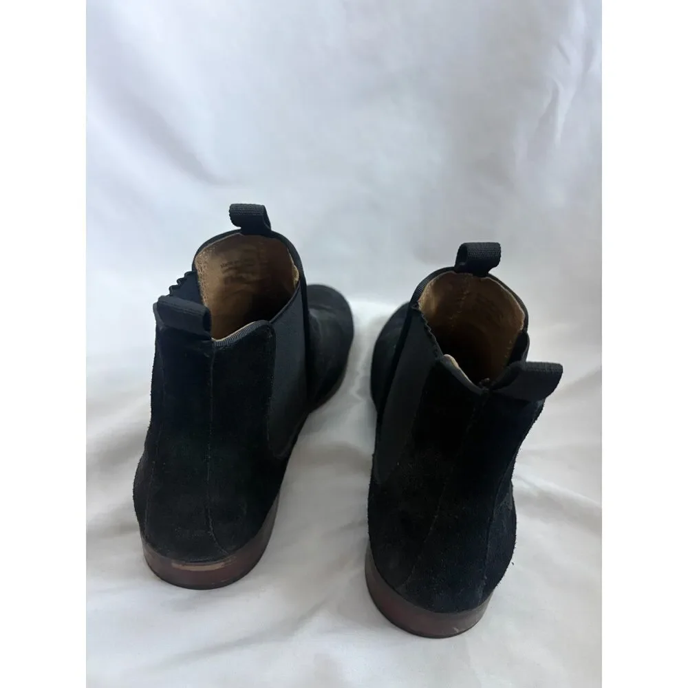 Aldo Shoes Mens Black Suede Chelsea Boots Almond Toe Ankle Booties Size 12 Class